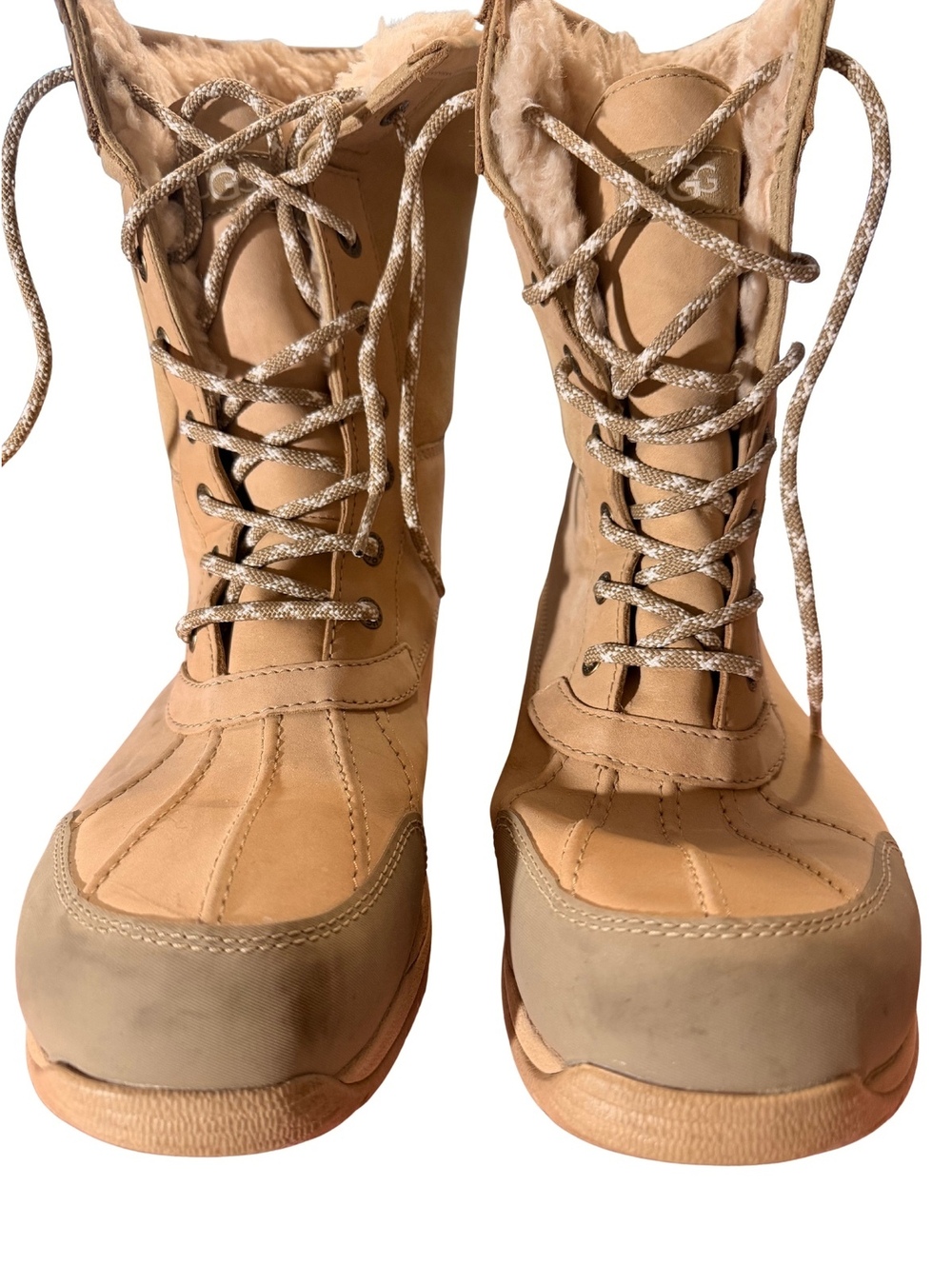 UGG Men’s Butte Logo boots Size 12 color is Mustard Seed